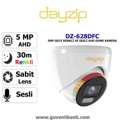 Dayzip DZ-628DFC 5mp Gece Renkli ve Sesli Ahd Dome Kamera